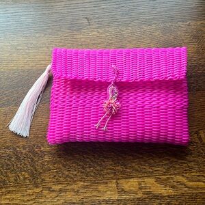 Recycled Plastic flamingo clutch